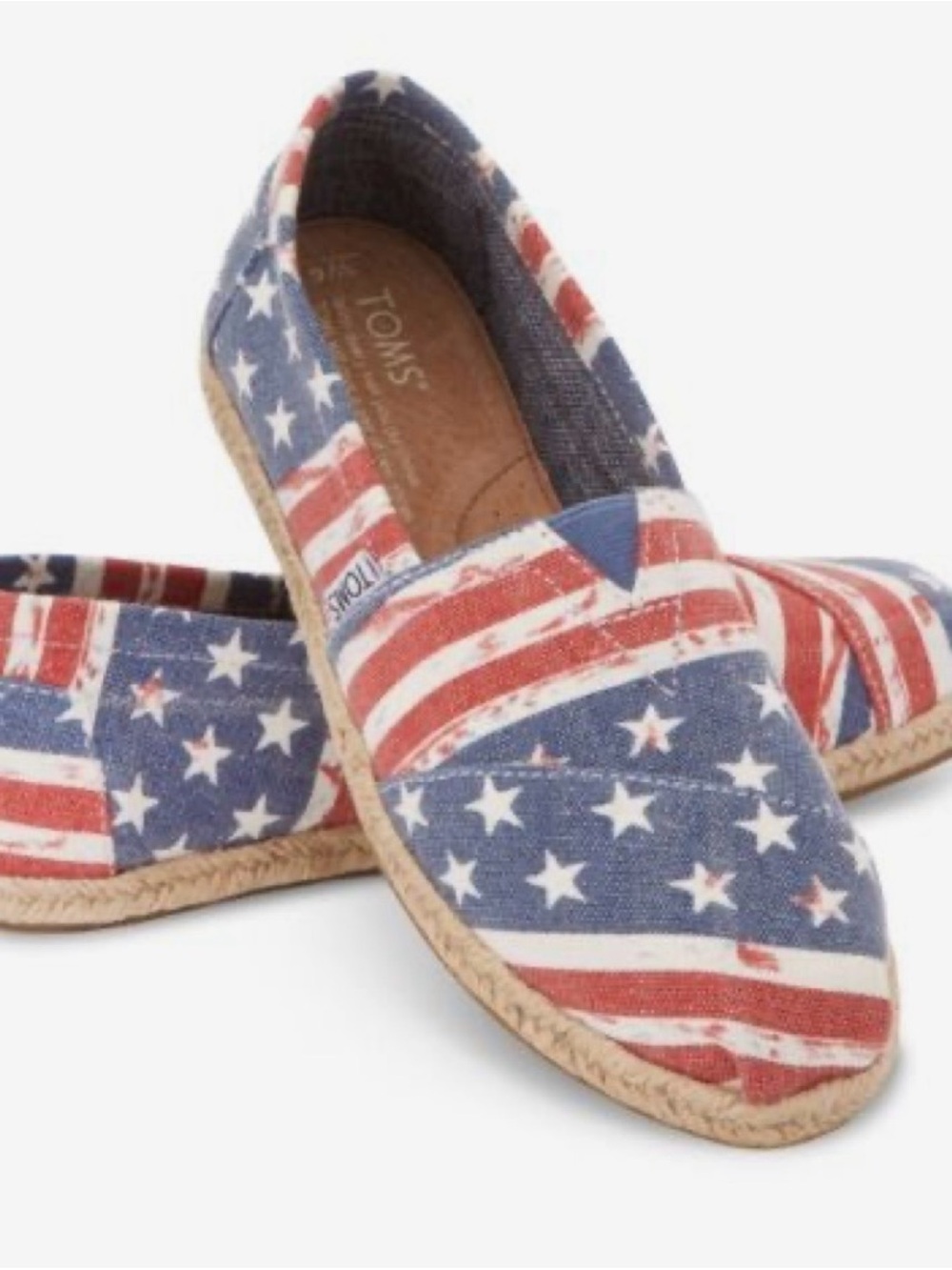 Toms Flag Print USA Slip-On